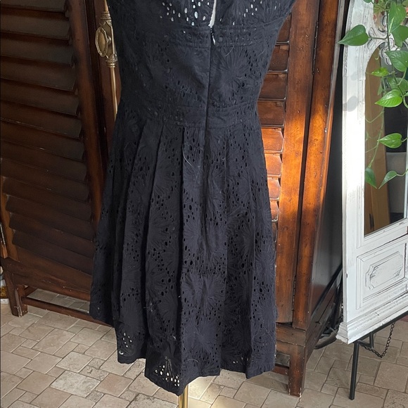 Adrianna Papell Elegant Black Eyelet Dress Lined NWOT Size 4 Fit and Flare - Picture 10 of 10